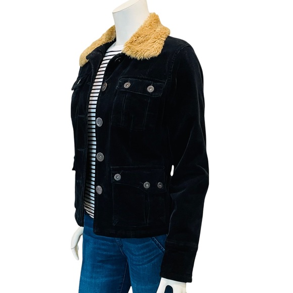 Corduroy and Faux Fur Jacket - Picture 3 of 12